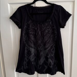 Barbara Bui Black Graphic Top
